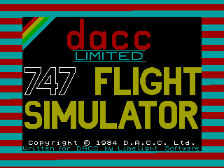 BOING 747 FLIGHT SIMULATOR — ZX SPECTRUM GAME ИГРА