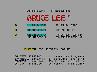 BRUCE LEE — ZX SPECTRUM GAME ИГРА