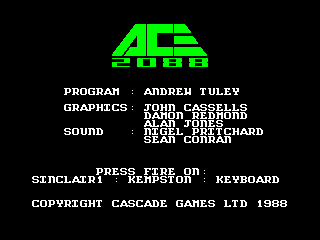ACE 2088 — ZX SPECTRUM GAME ИГРА