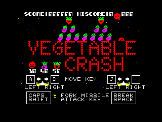 Vegetable Crash — ZX SPECTRUM GAME ИГРА