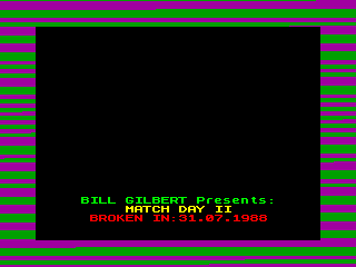 MATCH DAY II — ZX SPECTRUM GAME ИГРА