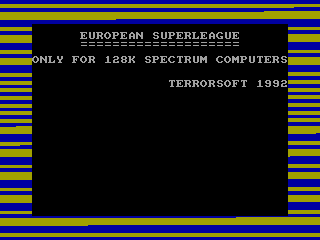 European Superleague — ZX SPECTRUM GAME ИГРА