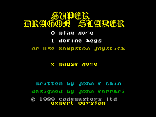 Super Dragon Slayer — ZX SPECTRUM GAME ИГРА