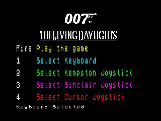 Living Daylights - The Computer Game, The — ZX SPECTRUM GAME ИГРА
