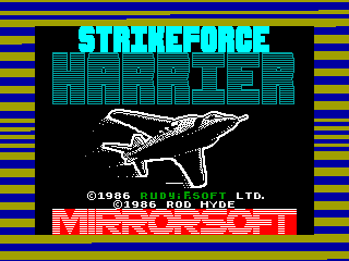 STRIKE FORCE HARRIER — ZX SPECTRUM GAME ИГРА