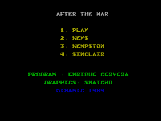 AFTER THE WAR 1 — ZX SPECTRUM GAME ИГРА