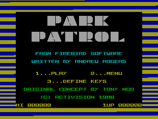Park Patrol — ZX SPECTRUM GAME ИГРА