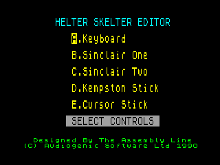 HELTER SKELTER EDITOR — ZX SPECTRUM GAME ИГРА