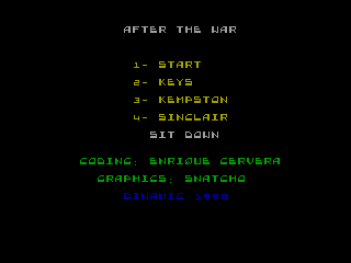 AFTER THE WAR 2 — ZX SPECTRUM GAME ИГРА