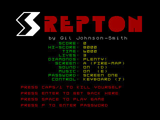 Repton — ZX SPECTRUM GAME ИГРА