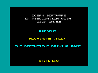 Nightmare Rally — ZX SPECTRUM GAME ИГРА