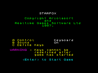 Starfox — ZX SPECTRUM GAME ИГРА