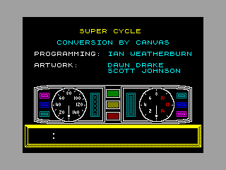 Super Cycle — ZX SPECTRUM GAME ИГРА