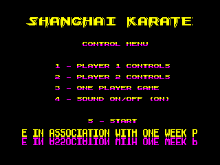 Shanghai Karate — ZX SPECTRUM GAME ИГРА