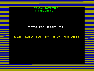 TITANIC 2 — ZX SPECTRUM GAME ИГРА