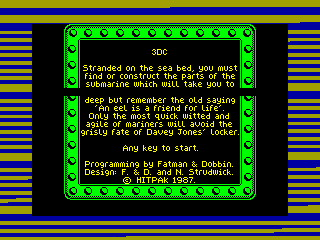 3DC — ZX SPECTRUM GAME ИГРА