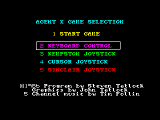 Agent X — ZX SPECTRUM GAME ИГРА