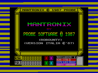 Mantronix — ZX SPECTRUM GAME ИГРА