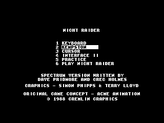Night Raider — ZX SPECTRUM GAME ИГРА