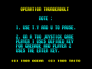 Operation Thunderbolt — ZX SPECTRUM GAME ИГРА