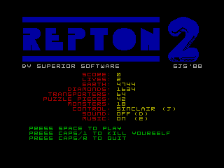 Repton 2 — ZX SPECTRUM GAME ИГРА