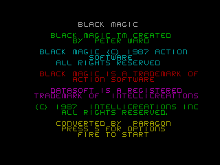 Black Magic — ZX SPECTRUM GAME ИГРА
