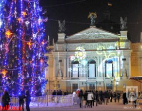 Презентация символики Евро-2012 во Львове. ВИДЕО