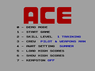 ACE — ZX SPECTRUM GAME ИГРА