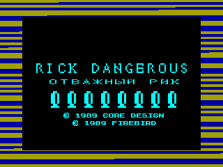 Rick Dangerous — ZX SPECTRUM GAME ИГРА