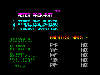 Peter Pack Rat — ZX SPECTRUM GAME ИГРА