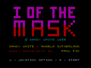 I OF THE MASK — ZX SPECTRUM GAME ИГРА