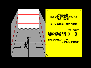 Jonah Barrington's Squash — ZX SPECTRUM GAME ИГРА