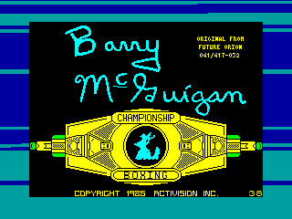 Barry McGuigan World Championship Boxing — ZX SPECTRUM GAME ИГРА