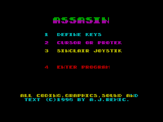 Assassin — ZX SPECTRUM GAME ИГРА