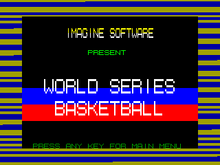 World Series Basketball — ZX SPECTRUM GAME ИГРА