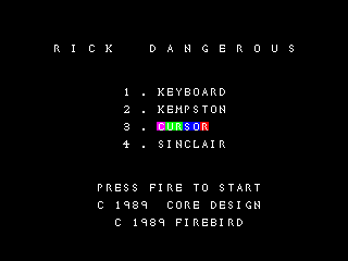 Rick Dangerous — ZX SPECTRUM GAME ИГРА