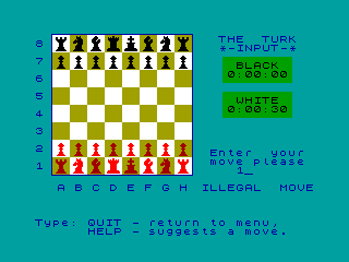 Chess - The Turk — ZX SPECTRUM GAME ИГРА