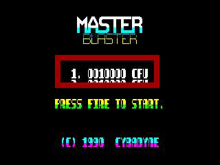 Master Blaster — ZX SPECTRUM GAME ИГРА