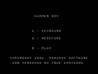 Hammer Boy — ZX SPECTRUM GAME ИГРА