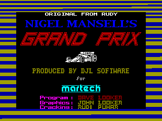 Nigel Mansell's Grand Prix — ZX SPECTRUM GAME ИГРА