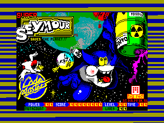 SUPER SEYMORE SAVE THE PLANET — ZX SPECTRUM GAME ИГРА