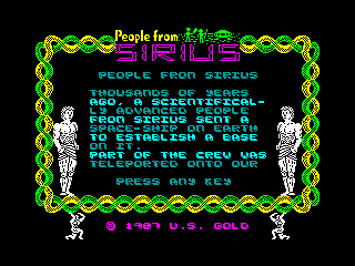People from Sirius — ZX SPECTRUM GAME ИГРА