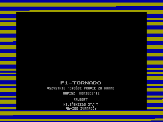 F1 Tornado — ZX SPECTRUM GAME ИГРА