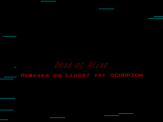 Dead or Alive — ZX SPECTRUM GAME ИГРА