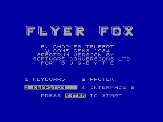 Flyer Fox — ZX SPECTRUM GAME ИГРА
