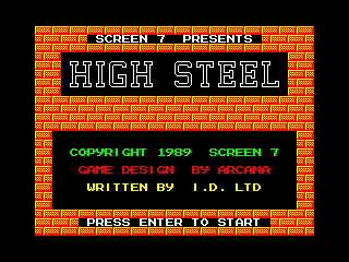 High Steel — ZX SPECTRUM GAME ИГРА
