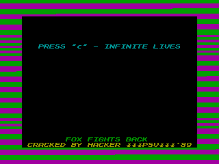 Foxx Fights Back — ZX SPECTRUM GAME ИГРА