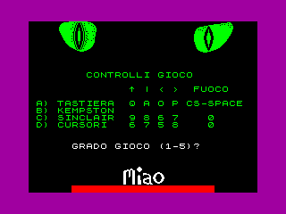 MIAO — ZX SPECTRUM GAME ИГРА