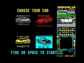 SUPER STOCK CARS RACE — ZX SPECTRUM GAME ИГРА