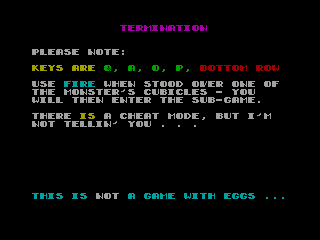 Termination — ZX SPECTRUM GAME ИГРА